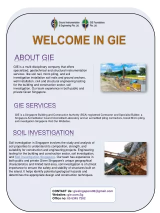 |Ground Instrumentation | Soil investigation in Singapore