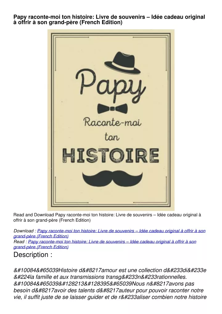 papy raconte moi ton histoire livre de souvenirs