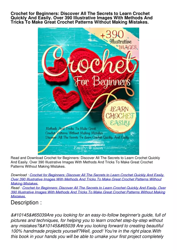 crochet for beginners discover all the secrets