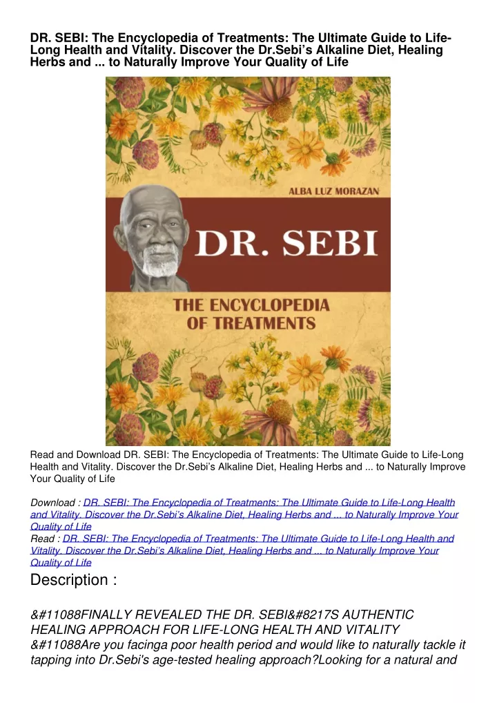 dr sebi the encyclopedia of treatments