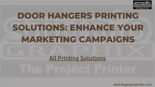 Door Hangers Printing Solutions Enhance Your Marketing Campaigns