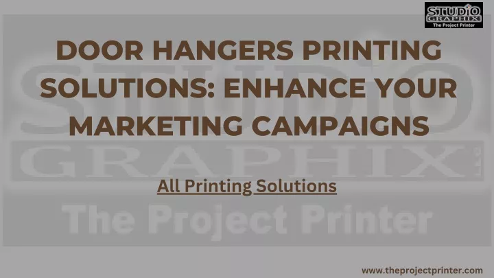 door hangers printing solutions enhance your