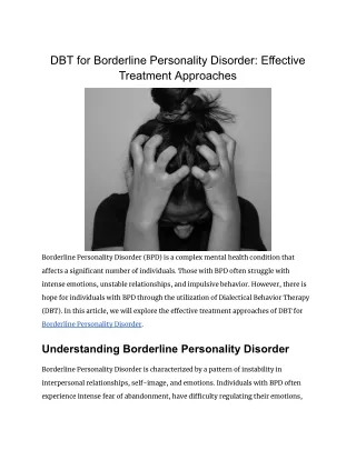 DBT for Borderline Personality Disorder_ Effective Treatment Approaches