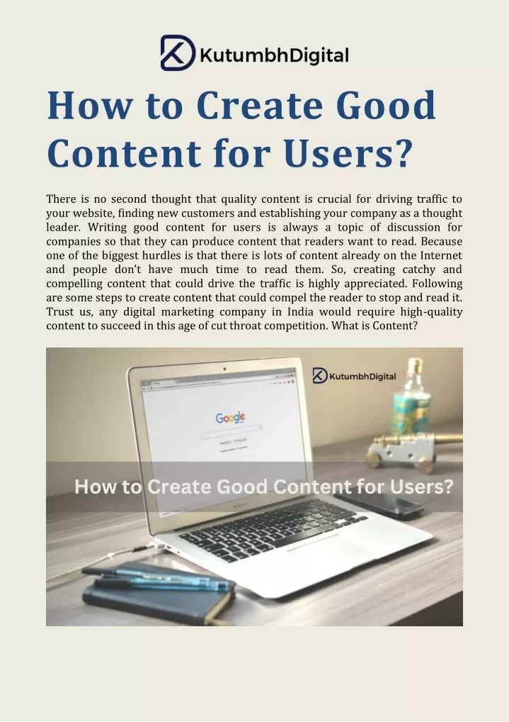how to create good content for users