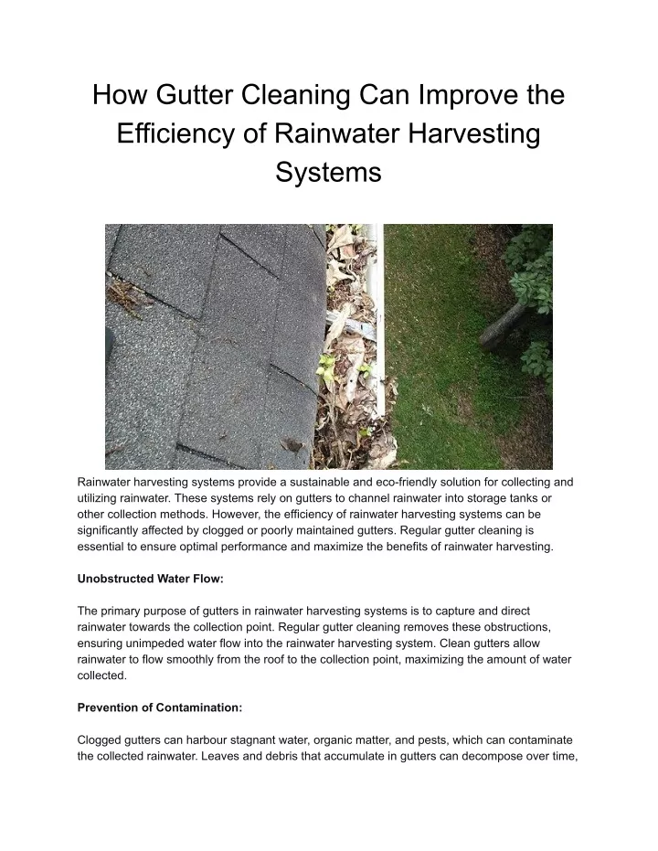 how gutter cleaning can improve the efficiency