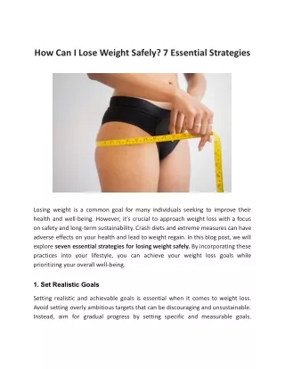 How Can I Lose Weight Safely_ 7 Essential Strategies
