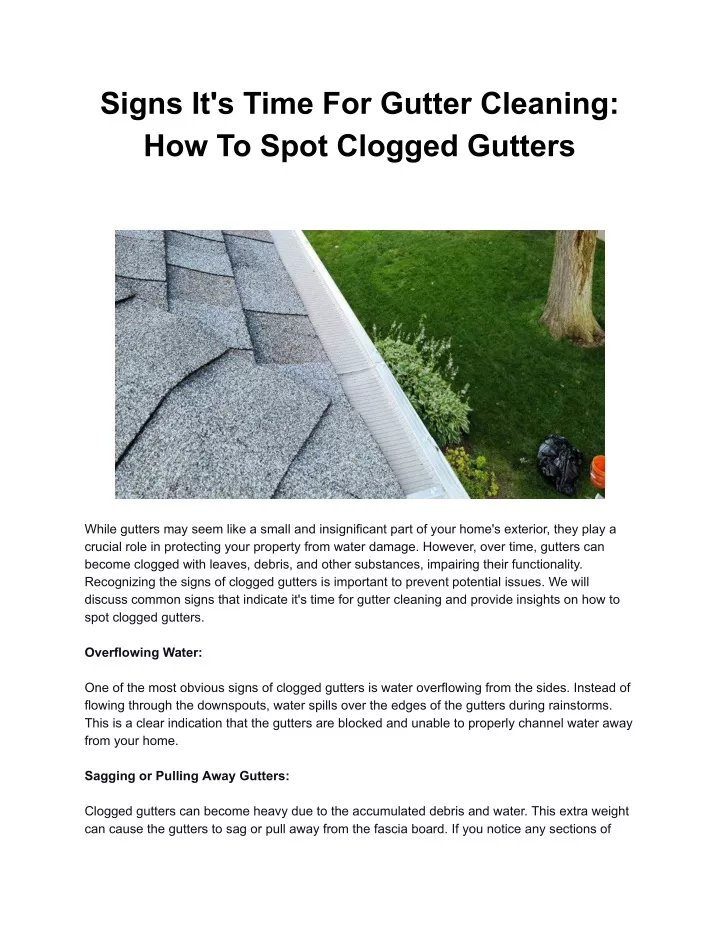 signs it s time for gutter cleaning how to spot