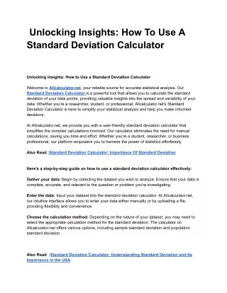 Title_ Unlocking Insights_ How to Use a Standard Deviation Calculator