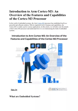 Introduction to Arm Cortex-M3_ An Overview of the Features and Capabilities of the Cortex-M3 Processor.docx