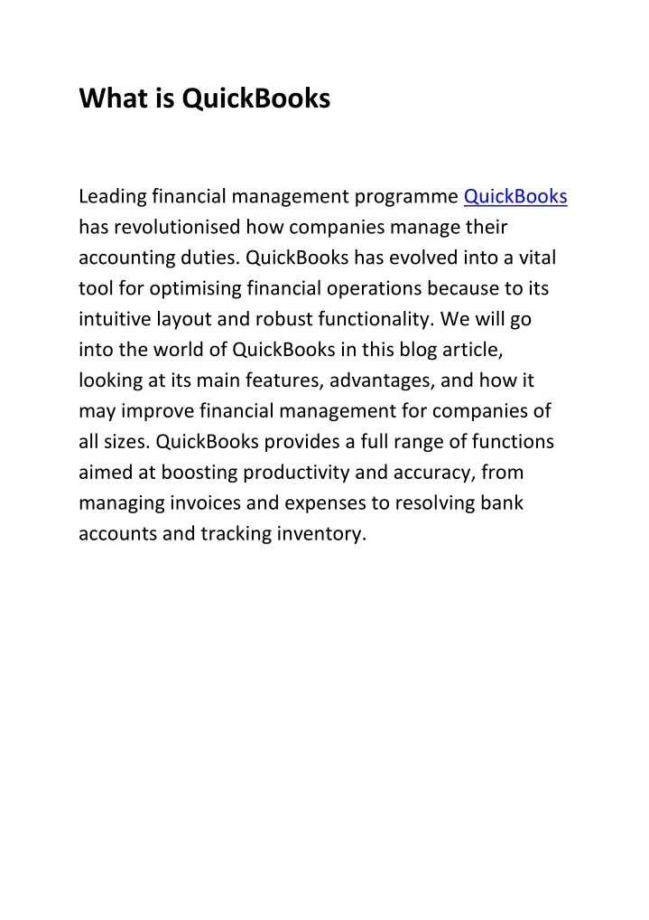 what is quickbooks