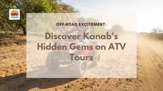 Off-Road Excitement Discover Kanab's Hidden Gems on ATV Tours
