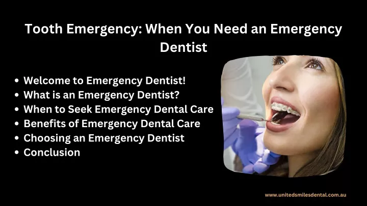 tooth emergency when you need an emergency dentist