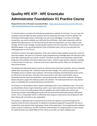 quality hpe atp hpe greenlake administrator