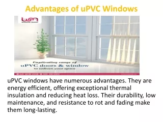 Advantages of uPVC Windows