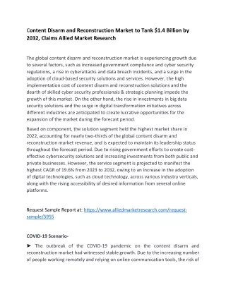 content disarm and reconstruction market to tank