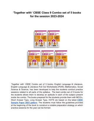 together with cbse class 9 combo set of 5 books