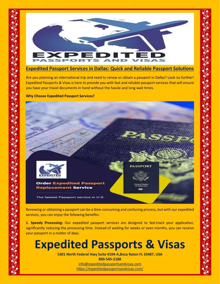 expedited passport services in dallas quick