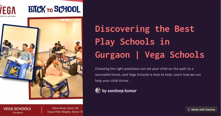 discovering the best play schools in gurgaon vega