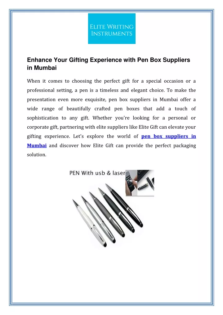 enhance your gifting experience with