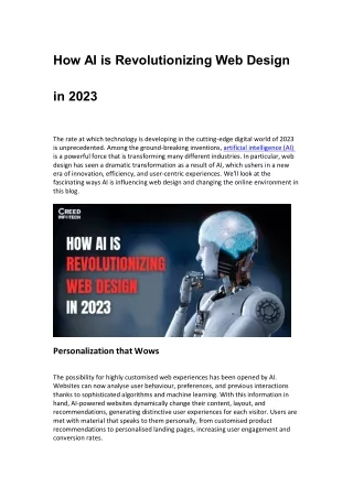 How AI is Revolutionizing Web Design in 2023