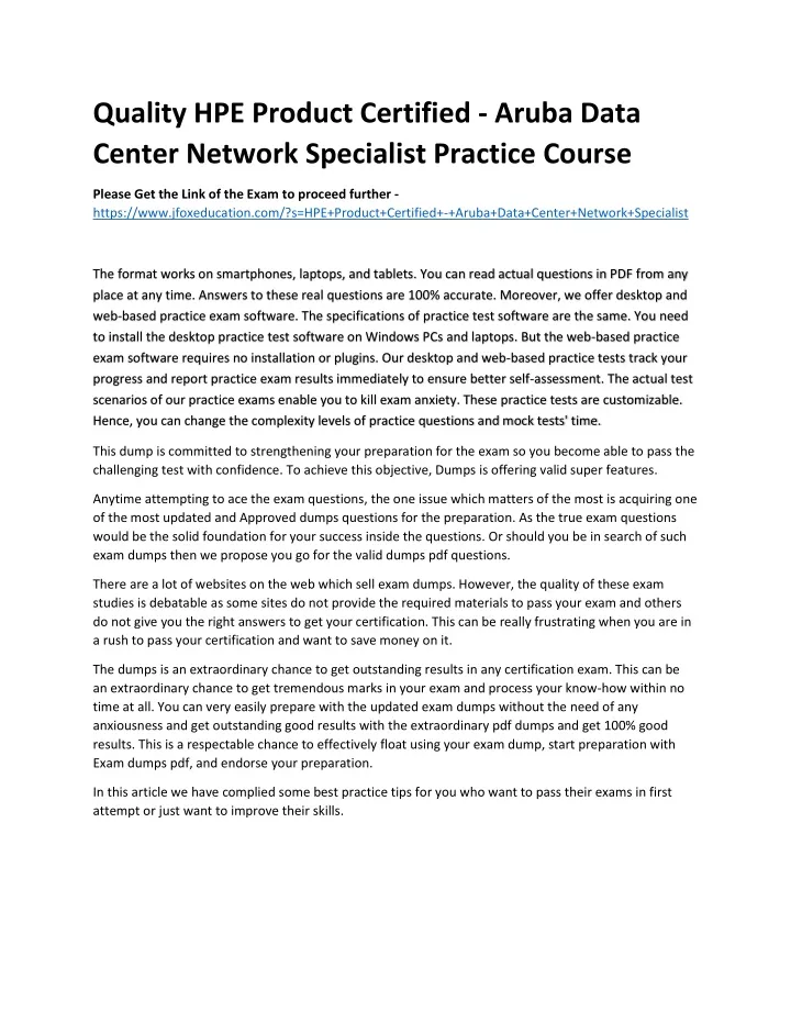 quality hpe product certified aruba data center