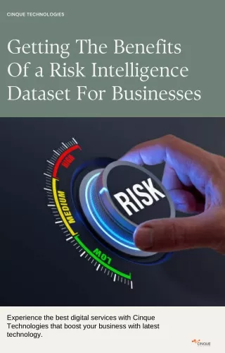 Getting The Benefits Of a Risk Intelligence Dataset For Businesses