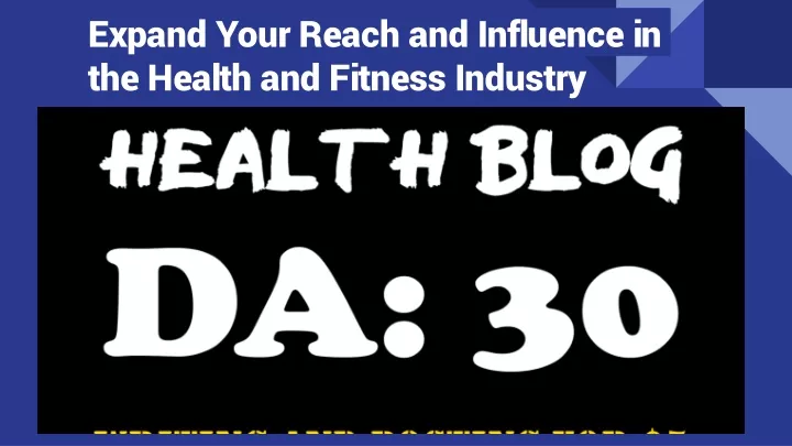 expand your reach and influence in the health and fitness industry