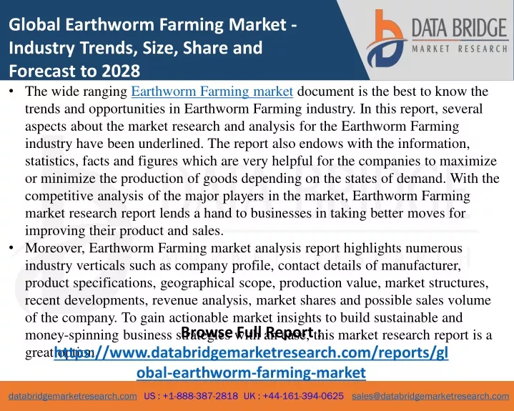 global earthworm farming market industry trends