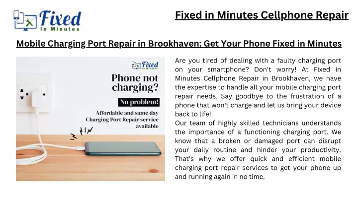 fixed in minutes cellphone repair