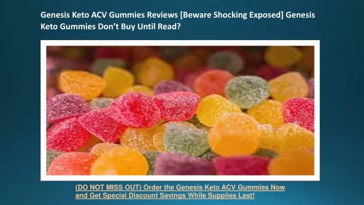 genesis keto acv gummies reviews beware shocking