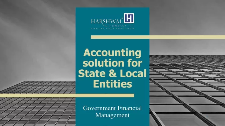 accounting solution for state local entities