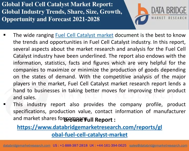 global fuel cell catalyst market report global