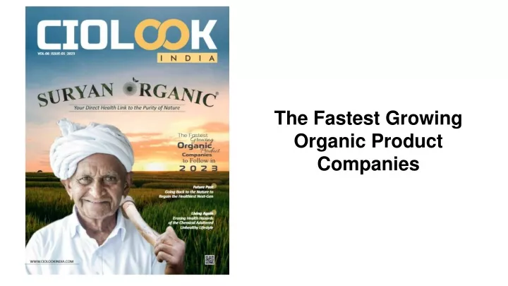the fastest growing organic product companies