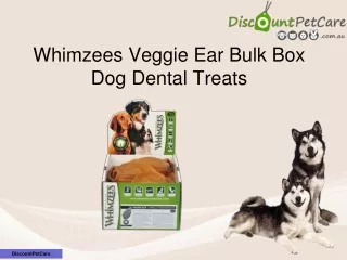 Whimzees Veggie Ear Bulk Box Dog Dental Treats