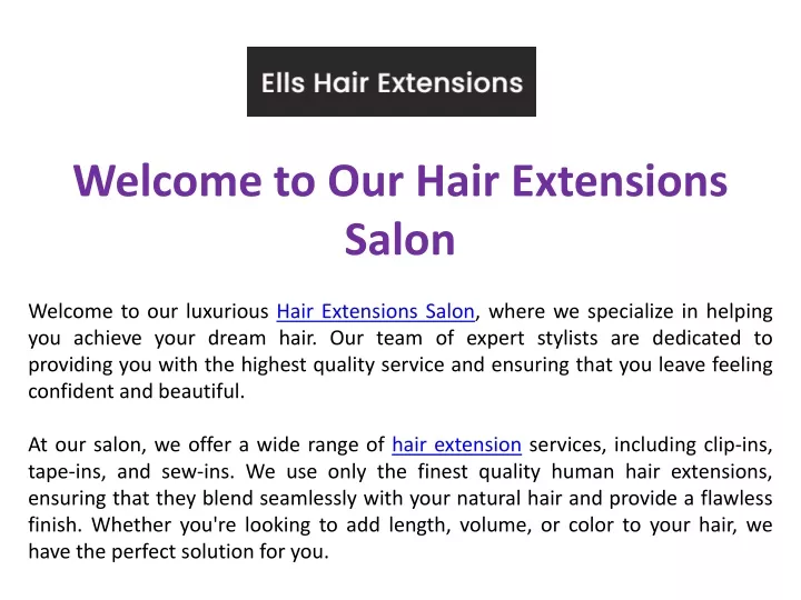 welcome to our hair extensions salon