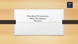 What kind of investment offers the highest returns?