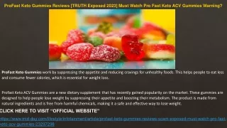 Profast Keto ACV Gummies Reviews