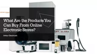 What Are the Products You Can Buy From Online Electronic Stores