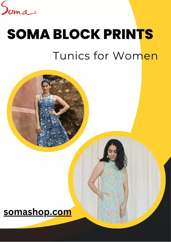 soma block prints tunics for women