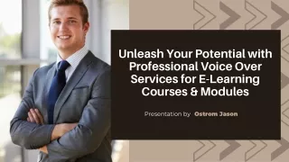 Professional Voice Over Services for E-Learning Courses & Modules