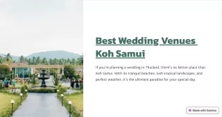 Best Wedding Venues Koh Samui