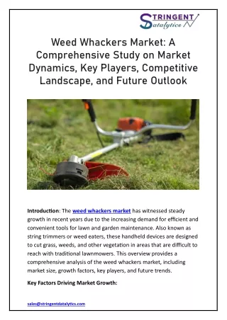 weed whackers market a comprehensive study