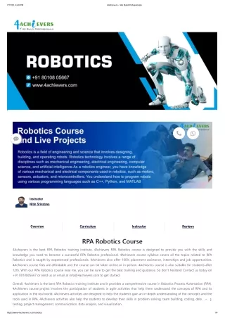Best Robotics Course