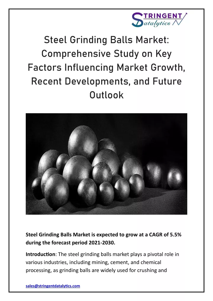 steel grinding balls market comprehensive study