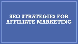 seo strategies for affiliate marketing