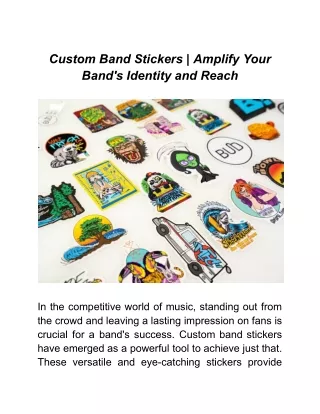 Custom Band Stickers _ Amplify Your Band's Identity and Reach