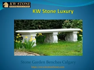 Stone Garden Benches Calgary- KW Stone Luxury