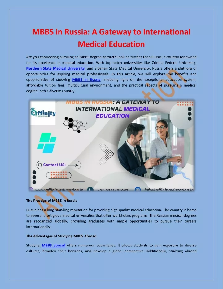 mbbs in russia a gateway to international medical