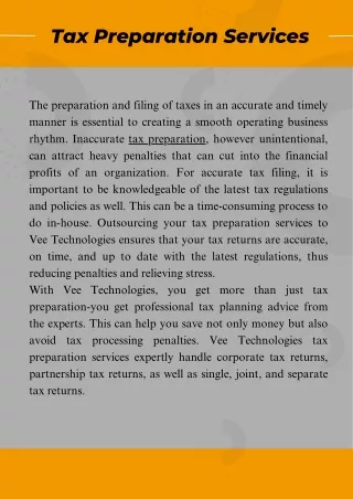 Tax-Preparation service