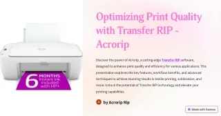 Optimizing Print Quality with Transfer RIP - Acrorip